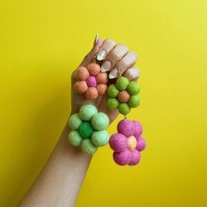 Fruity Poms XL Flower Earrings